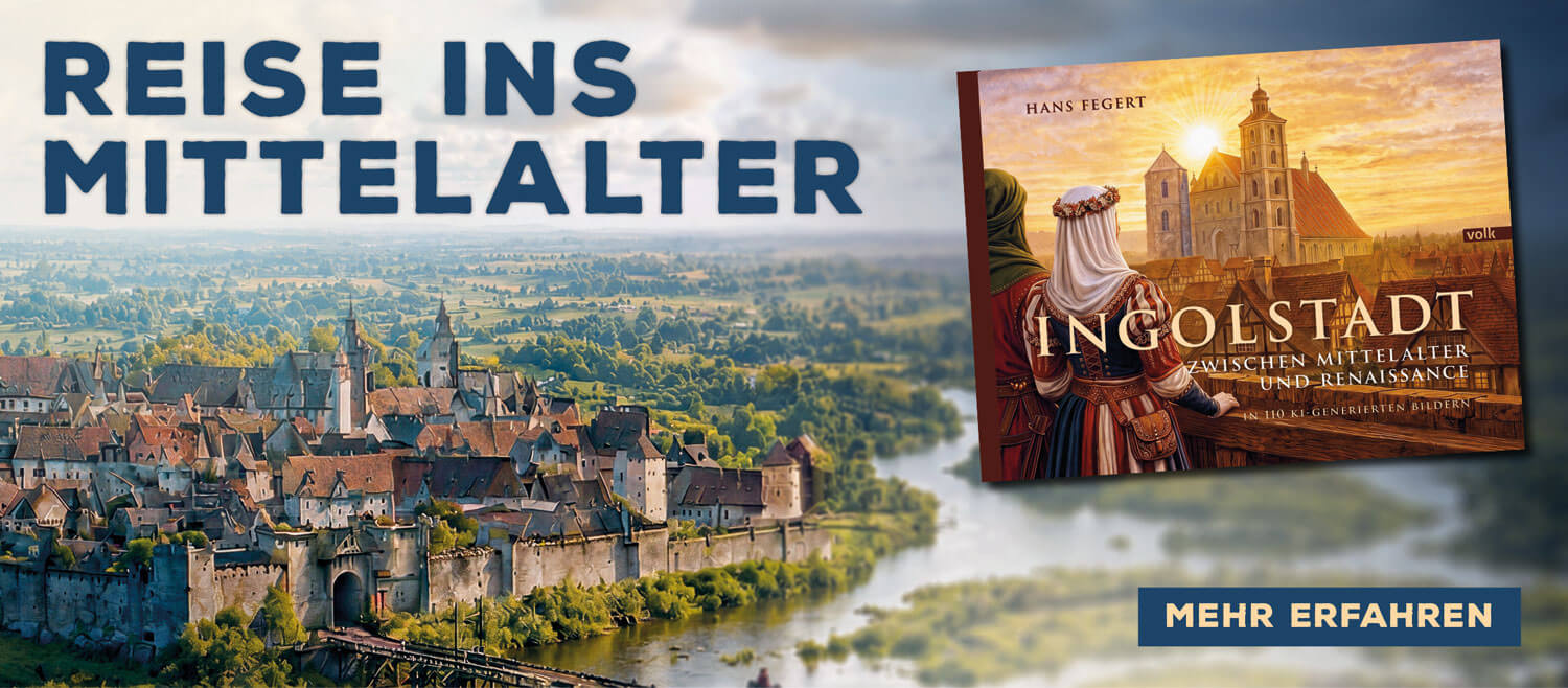 Slider: Ingolstadt zwischen Mittelalter und Renaissance, In 110 KI-generierten Bildern