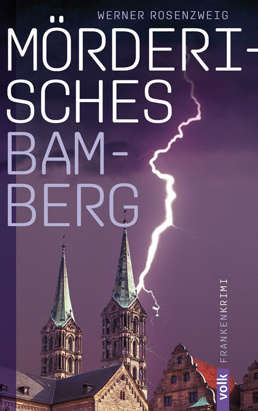 Coverabbildung, auf der ein Blitz in den Bamberger Dom einschlägt