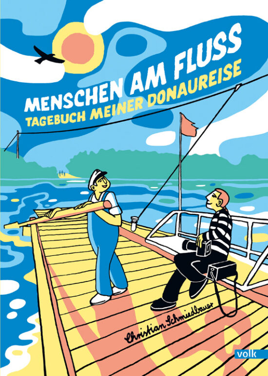 Cover der Graphic Novel Menschen am Fluss, auf dem ein Flusskapitän und ein junger Mann zu sehen sind