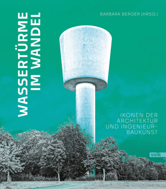 Grünes Buchcover, auf dem ein Wasserturm zu sehen ist