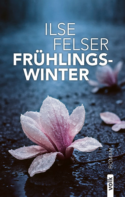 Buchcover, das eine erfrorene Magnolienblüte zeigt
