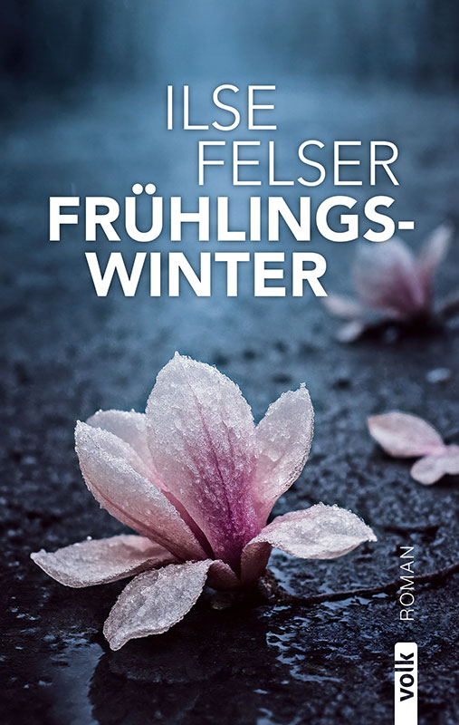 Buchcover, das eine erfrorene Magnolienblüte zeigt