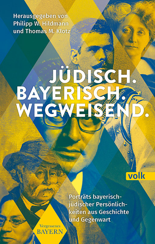 Gelbes Buchcover, auf dem verschiedene Porträtaufnahmen zu sehen sind.