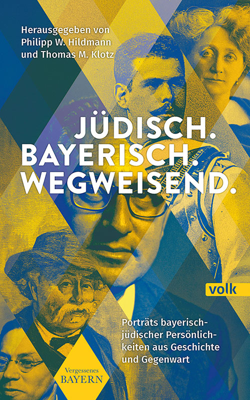 Gelbes Buchcover, auf dem verschiedene Porträtaufnahmen zu sehen sind.