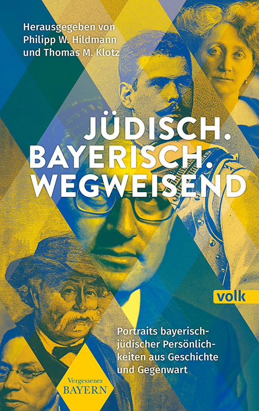 Gelbes Buchcover, auf dem verschiedene Porträtaufnahmen zu sehen sind.
