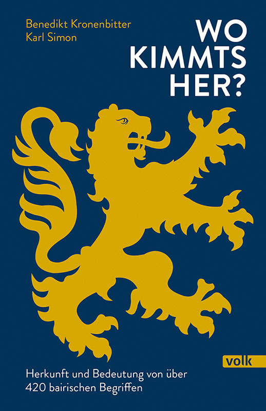 Buchcover mit einem goldenen bayerischen Löwen auf dunkelblauen Grund